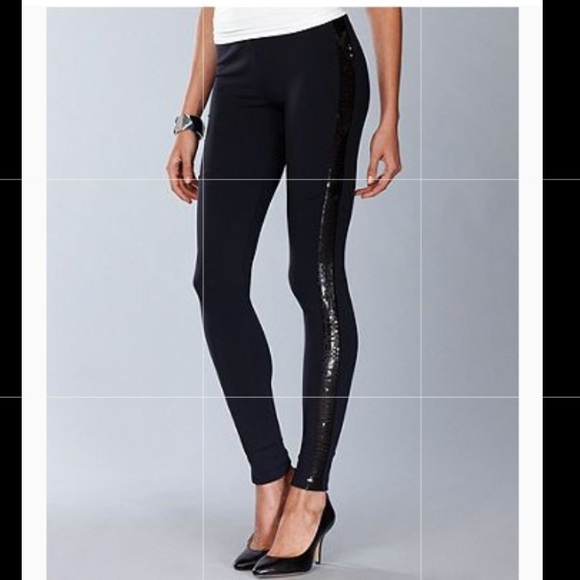 sequin side stripe pants